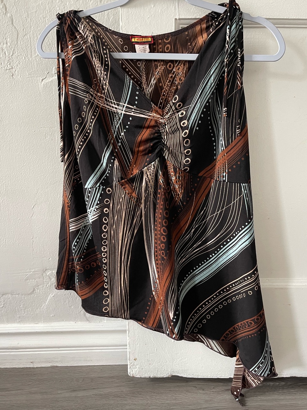 Y2K vintage moda 2000 asymmetrical blouse